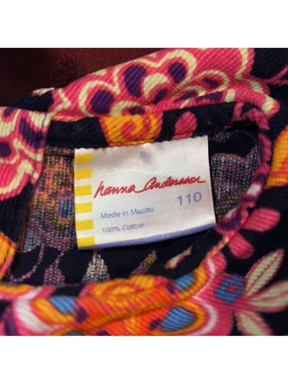 HANNA ANDERSSON girls corduroy autumn floral dress. Size 110 (5) - Picture 3 of 8